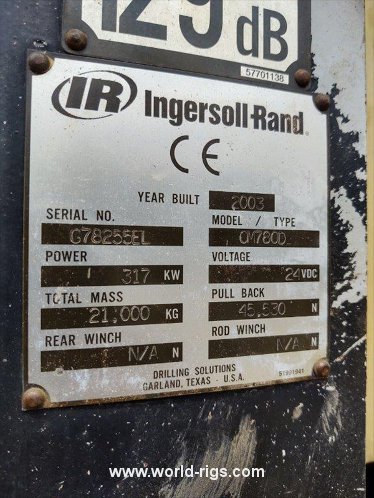 Ingersoll-Rand Blasthole Drilling Rig for Sale